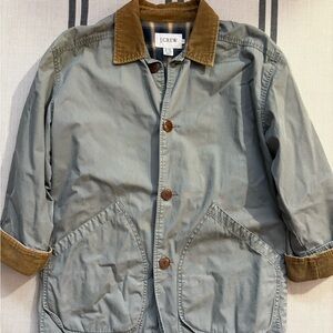 J. Crew Men's Olive Jacket with Corduroy Details
